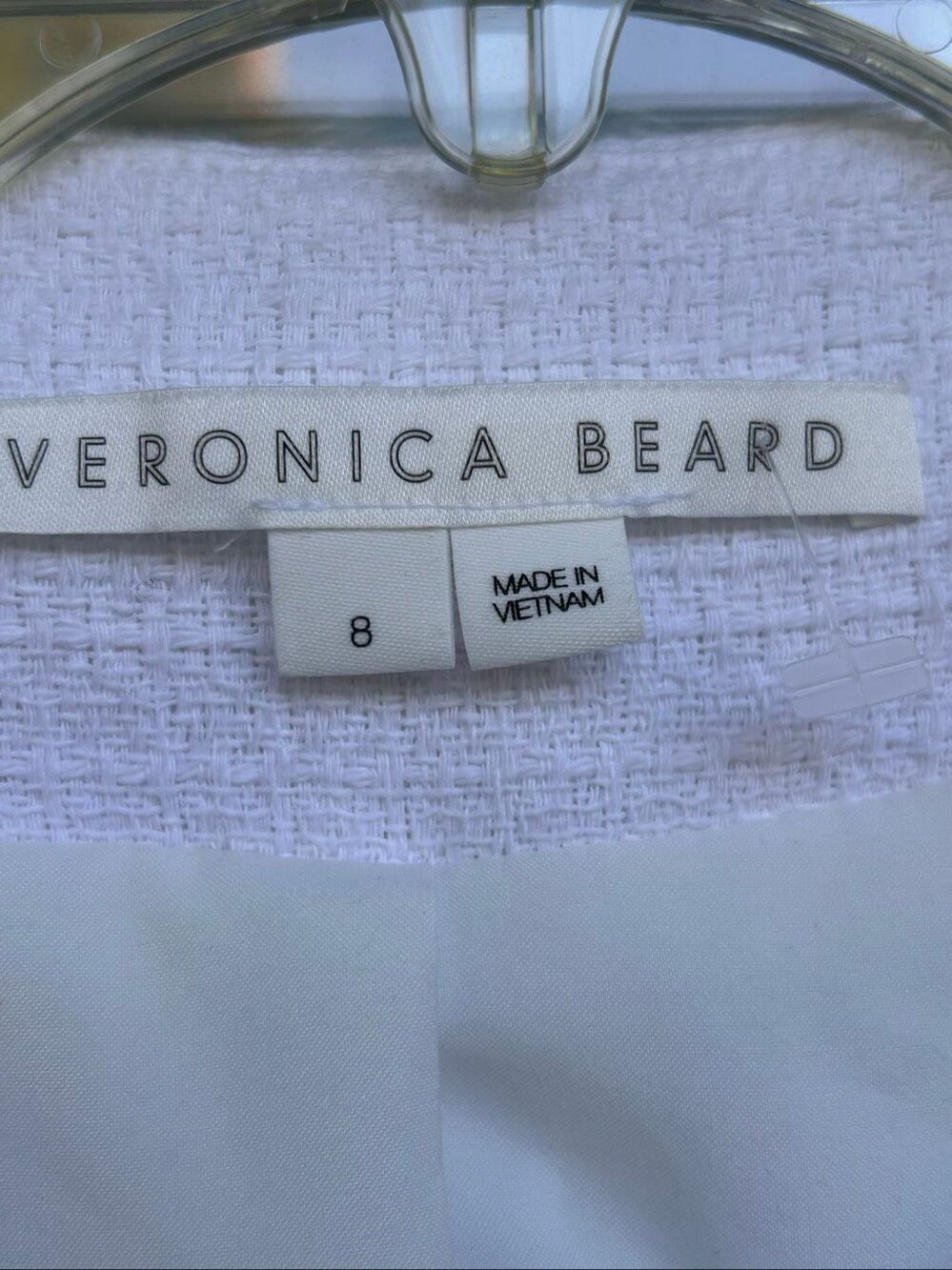 Veronica Beard Tamara White Textured Blazer Vest Size 8 - Picture 3 of 11